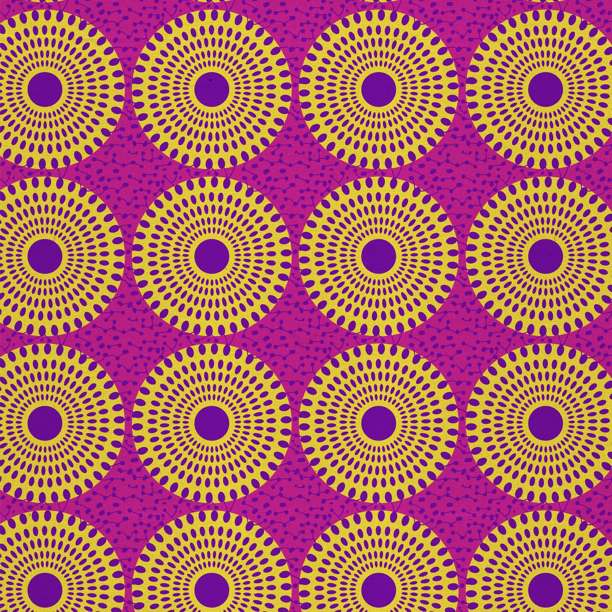 1 Yard 100% Cotton African Wax 1, Fuschia, 44" Wide for Quilting & Sewing by David Textiles