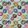 thumbnail image 1 of David Textiles 44" x 1 Yard Cotton Donuts Precut Fabric, Aqua, 1 of 7