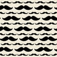 thumbnail image 1 of David Textiles 44" x 1 Yard Cotton Mustache Stripe Sewing & Craft Fabric Precut, Cream|Black, 1 of 7