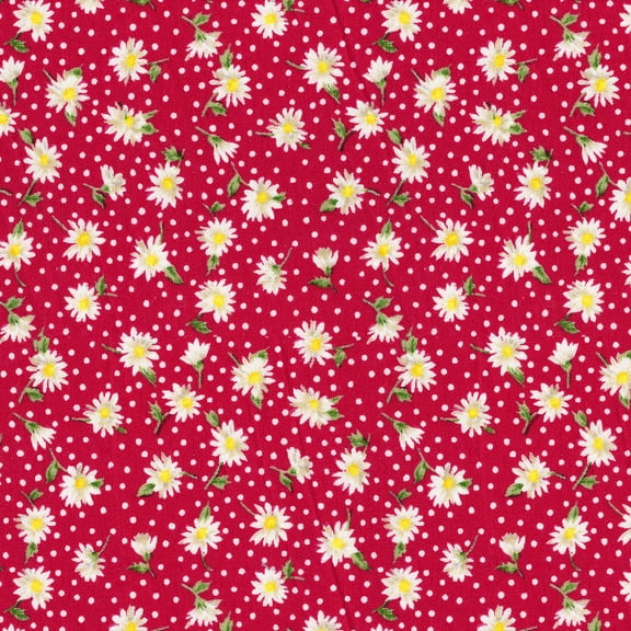 David Textiles 44" x 1 yard Cotton Daisies Pre-Cut Fabric