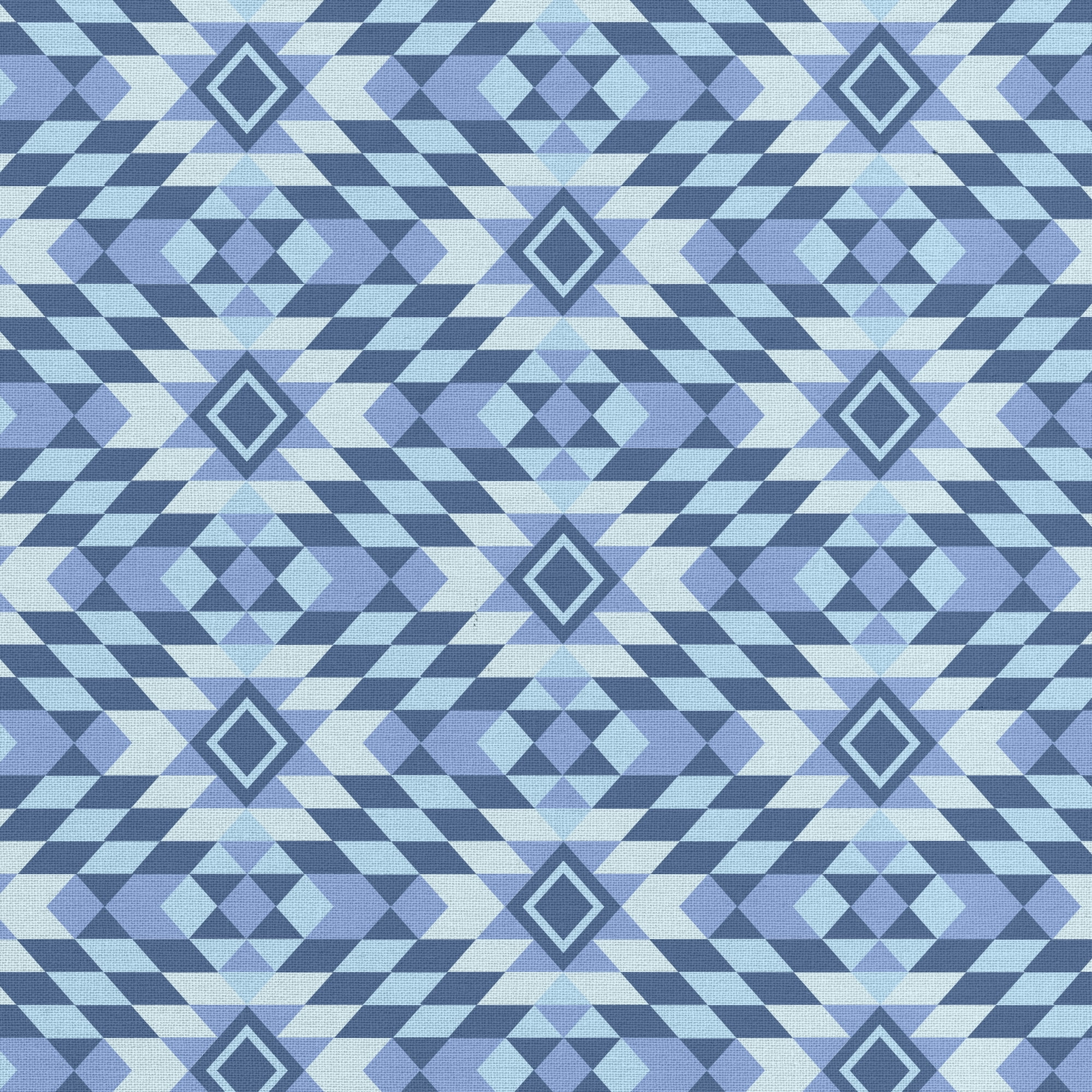 1 Yard 100% Cotton Killim Pattern, Blue, 44" Wide for Quilting & Sewing by David Textiles