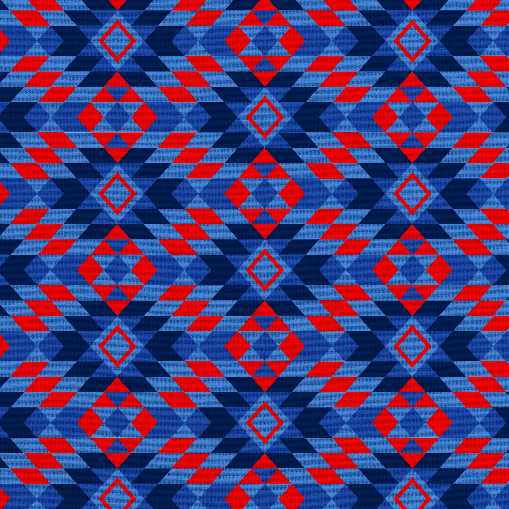 1 Yard 100% Cotton Killim Pattern, Navy, 44" Wide for Quilting & Sewing by David Textiles