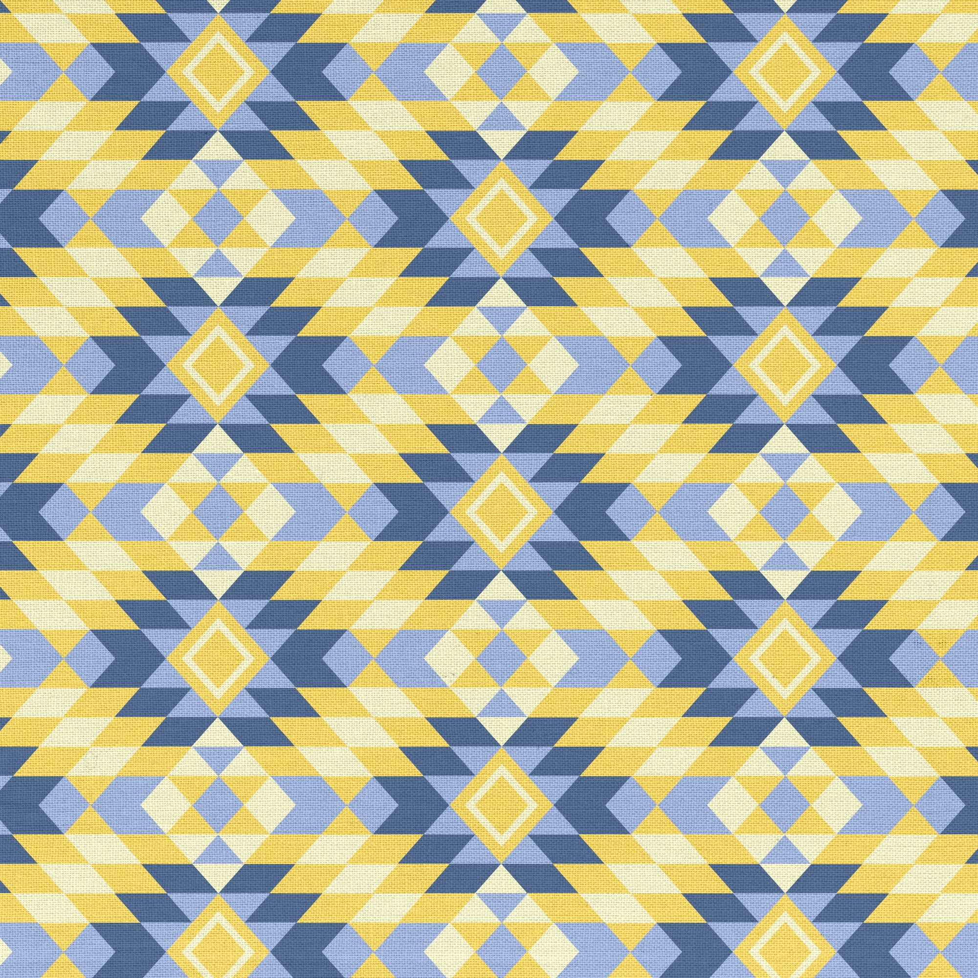 1 Yard 100% Cotton Killim Pattern, Yellow, 44" Wide for Quilting & Sewing by David Textiles