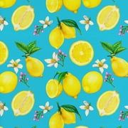 David Textiles 44" x 18" Cotton Lemon Toss Precut Fabric