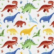 David Textiles 44" x 2 Yards Poly-Cotton Color Dino Pre-Cut Fabric, Multi-color
