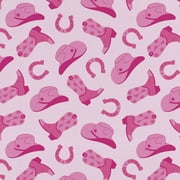 David Textiles 44" x 2 Yards Poly-Cotton Pink Equestrian Pre-Cut Fabric, Pink