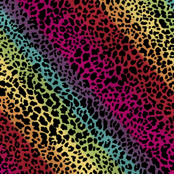 David Textiles 54" x 60" Heavenly Plush Fleece Leopard Sewing & Craft Fabric Precut, Multi