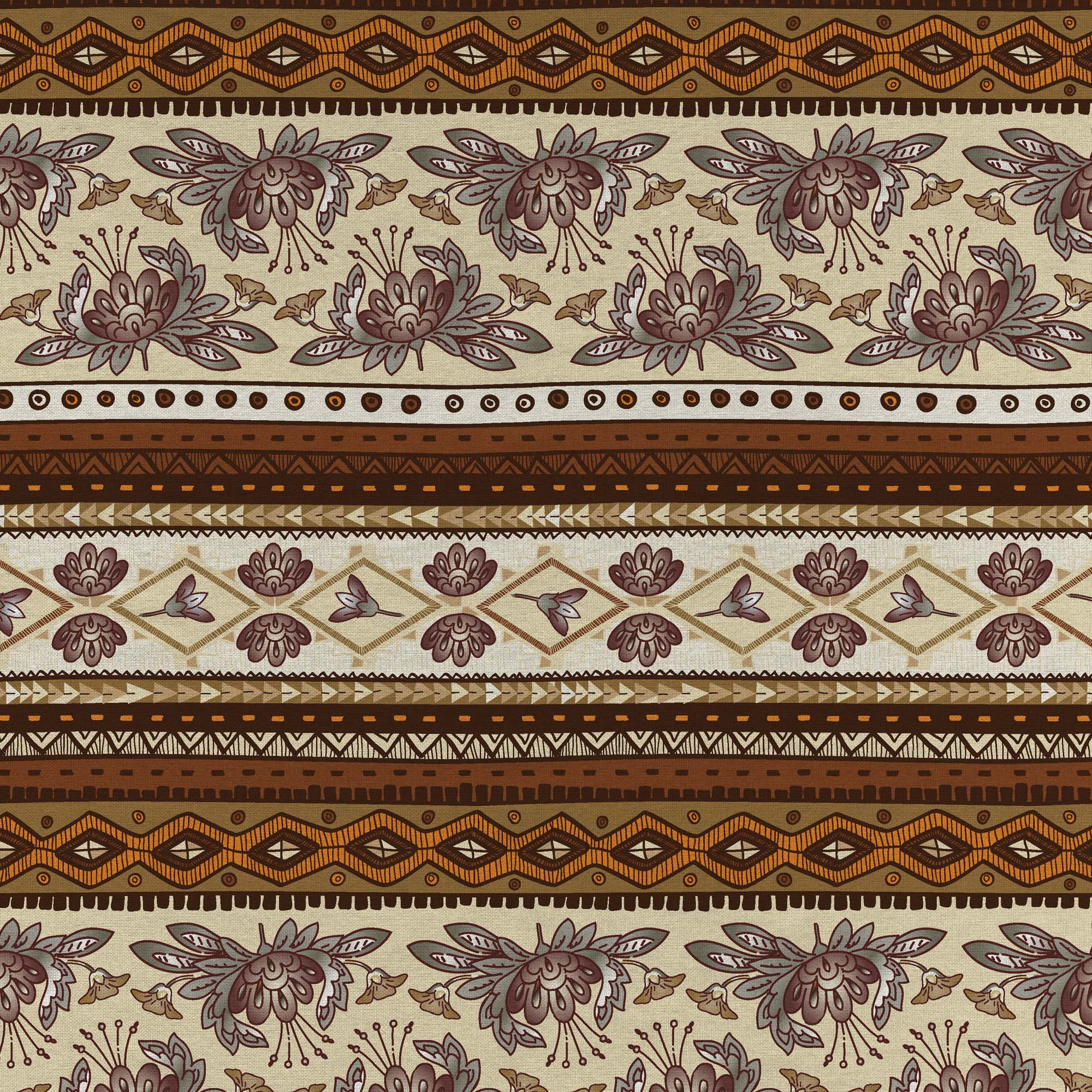 David Textiles 57" Chiffon Floral Fabric By the Yard, Brown|Multi