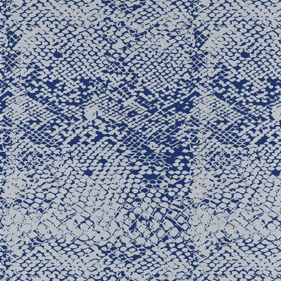 David Textiles 57" Chiffon Snake Fabric By the Yard, Navy|Gray