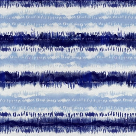 David Textiles 58" Poly-Spandex Ink Blot Stripe Fabric By the Yard, Blue