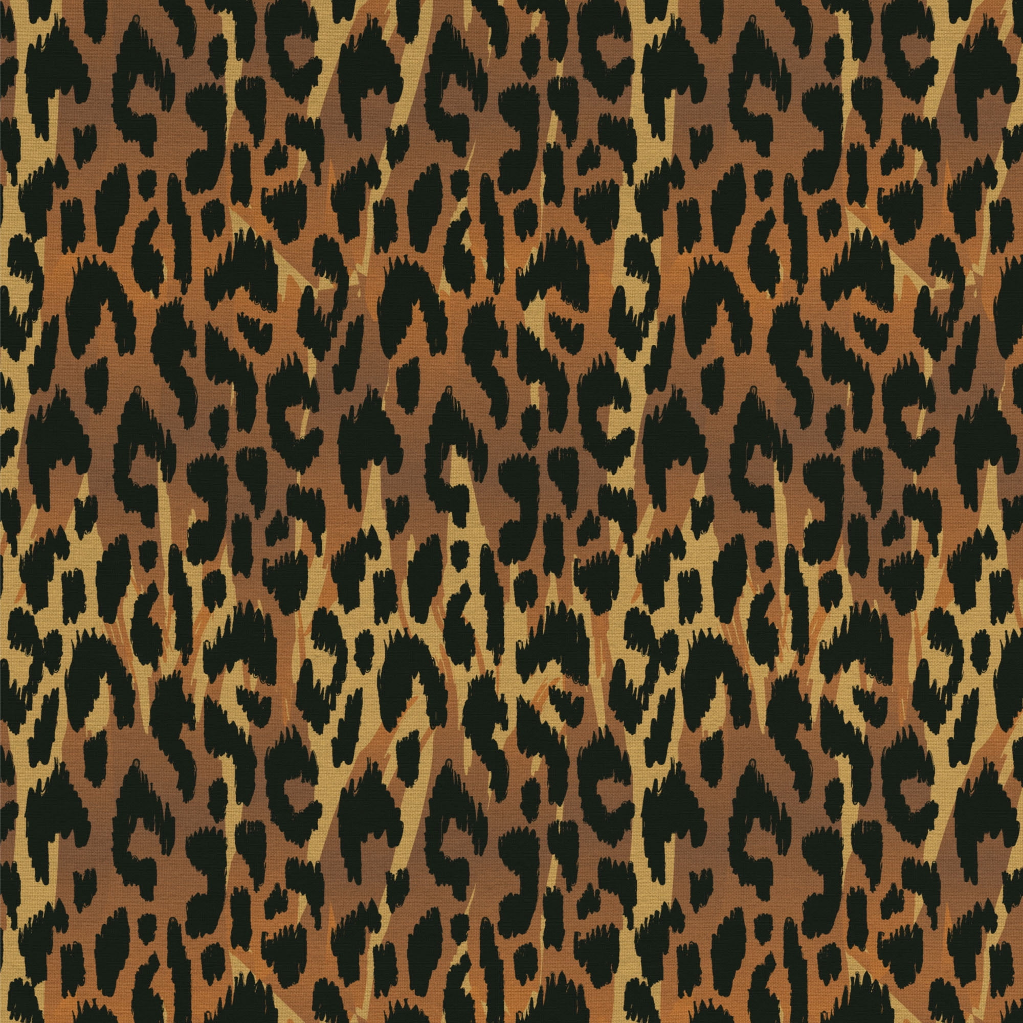 David Textiles 58" Poly-Spandex Leopard Fabric By the Yard, Brown|Black