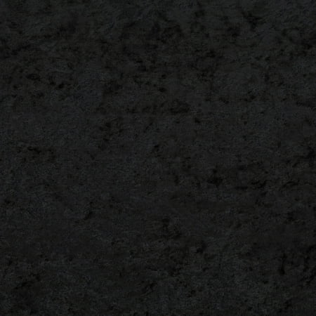 David Textiles 58" x 1.5 yd Polyester Crushed Panne Velvet Precut Fabric, Black