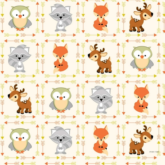 David Textiles 60" Anti-Pill Fleece Buddies Precut Fabric, 1.5 yd