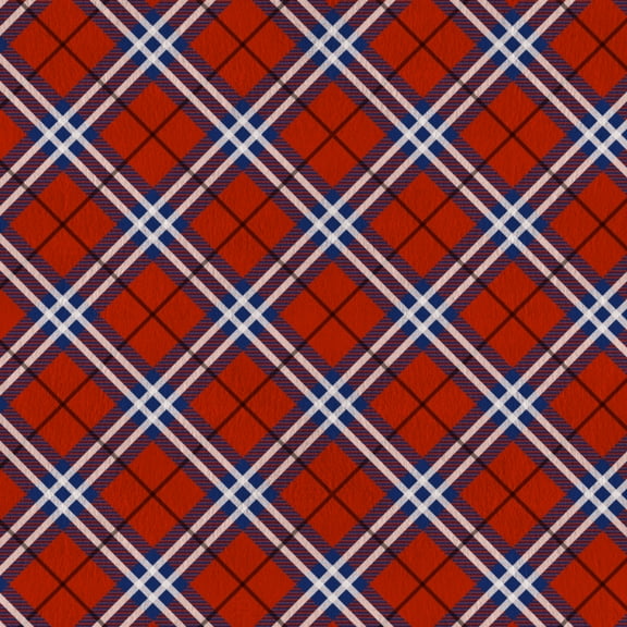 David Textiles 60" x 1.5 yard Brushed Fleece Woodland Check Fabric Precut, Red