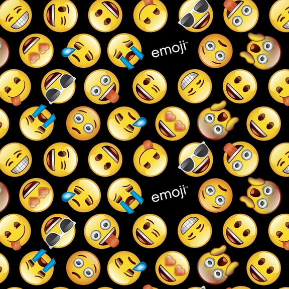 David Textiles Classic Emoji Cotton 1-Yard Fabric Cut