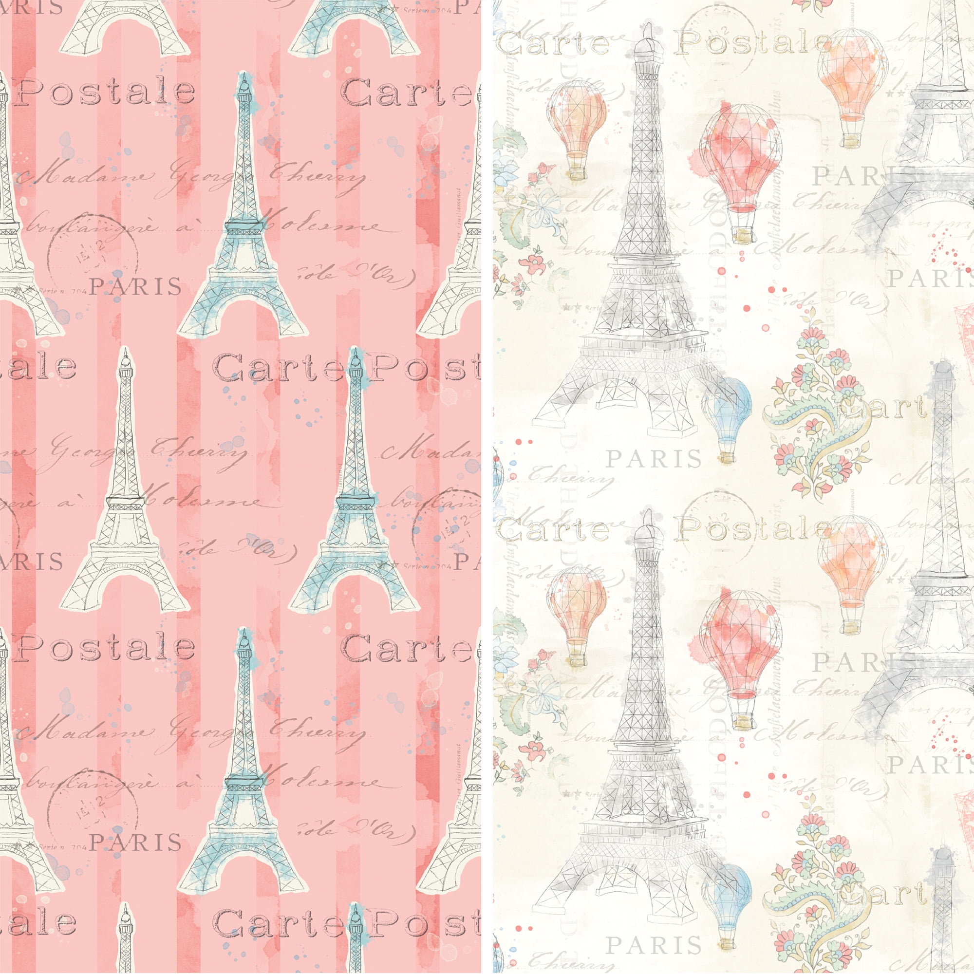 David Textiles Cotton Fabric Lighthearted in Paris Collection 44 Inches