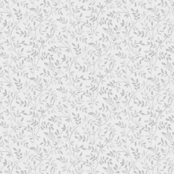 Waverly Inspirations 2 Yard Cut 100% Cotton Italian Leaves Fabric, Gray, 44 Wide for Quilting & Sewing