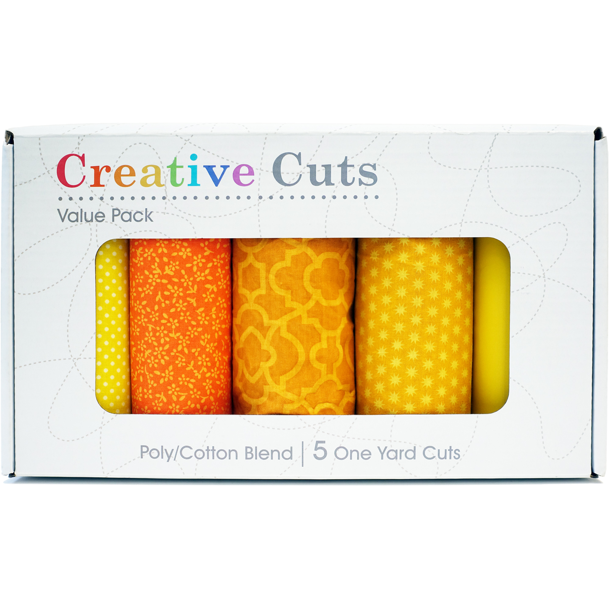 David Textiles Creative Cuts Poly-Cotton 5-Yard Value Box - Yellow - image 1 of 2