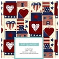 thumbnail image 1 of David Textiles, Inc. 22" x 18" 100% Cotton Americana Heart Precut Sewing & Craft Fabric, Red|Blue|Multi-color, 1 of 7