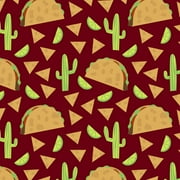 David Textiles, Inc. 36" x 44" 100% Cotton Taco Toss Precut Sewing & Craft Fabric, Brown