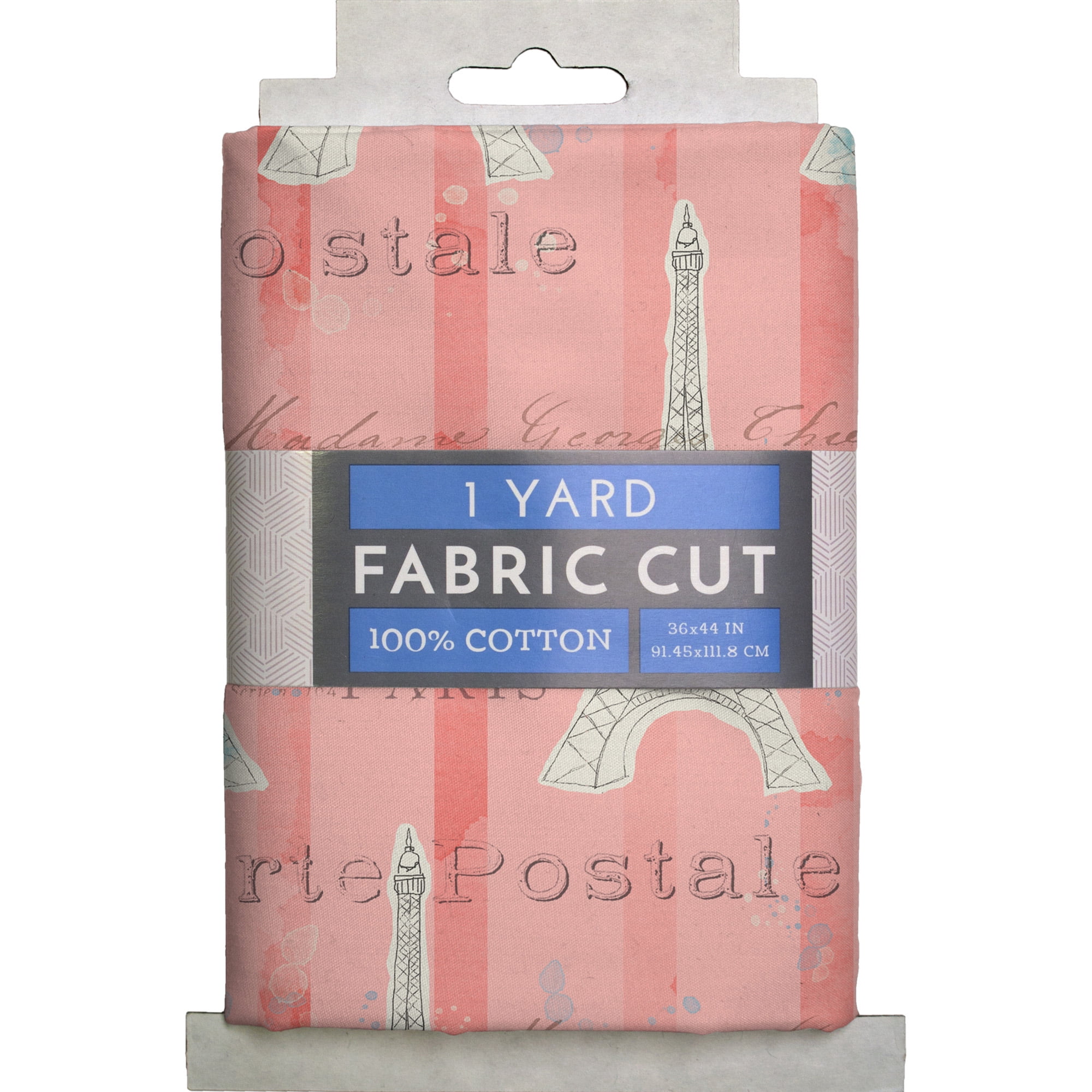 David Textiles Inc. 44 x 1 Yard Cotton Iconic Paris Precut Sewing Craft Fabric Pink