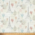 thumbnail image 1 of David Textiles, Inc. 44" x 1 Yard Cotton Lighthearted in Paris Precut Sewing & Craft Fabric, Cream, 1 of 6