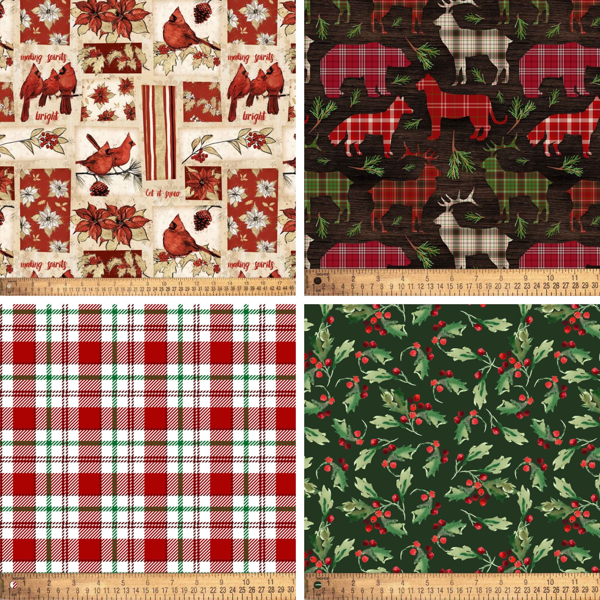 David Textiles, Inc. Christmas Half-yard Precut Assortment, 32 pieces