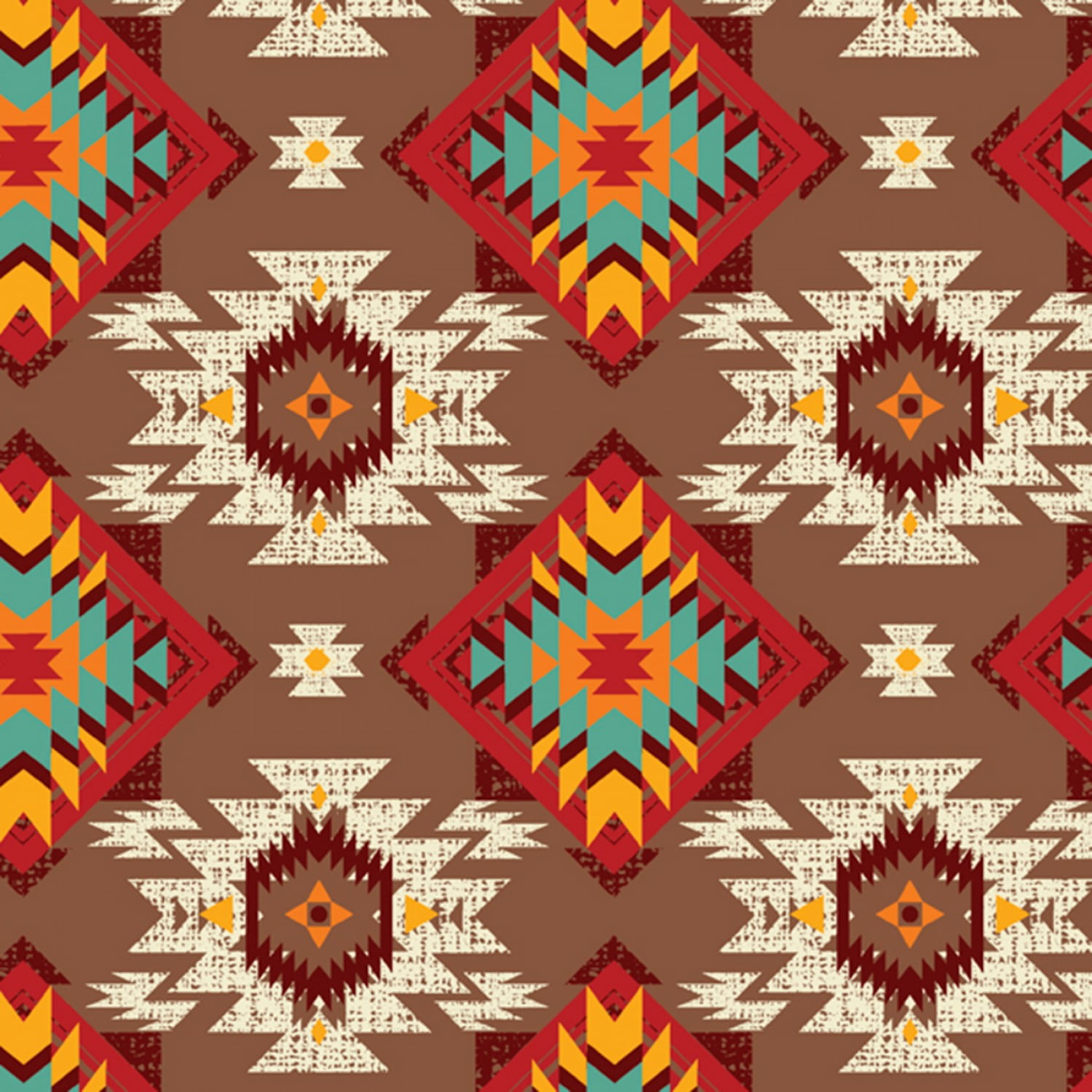 David Textiles Native Horizon Brown 100% Cotton Fabric by The Yard