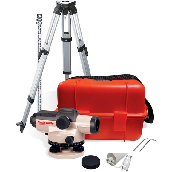 David White AL8-32 32-Power Automatic Optical Level Kit