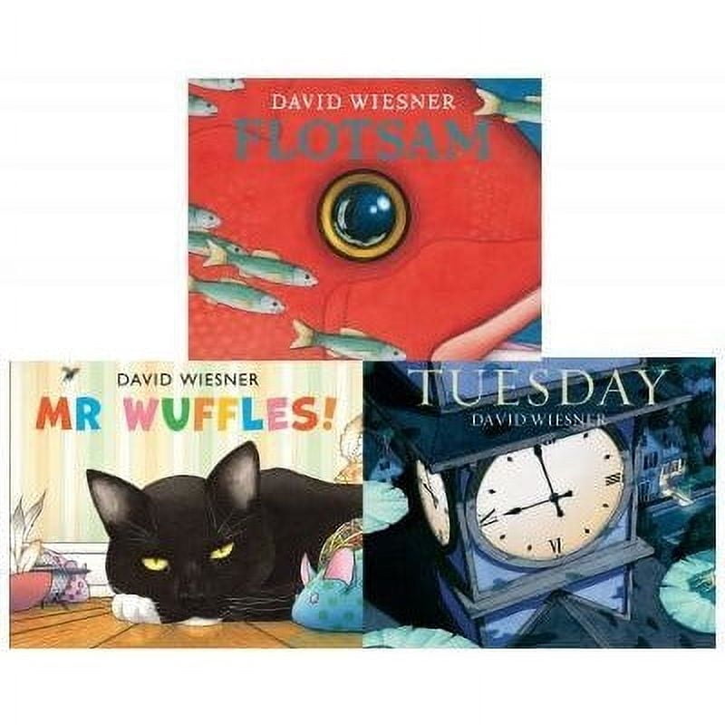 David Wiesner Series 3 Books Collection Set Tuesday Mr Wuffles Flotsam ...