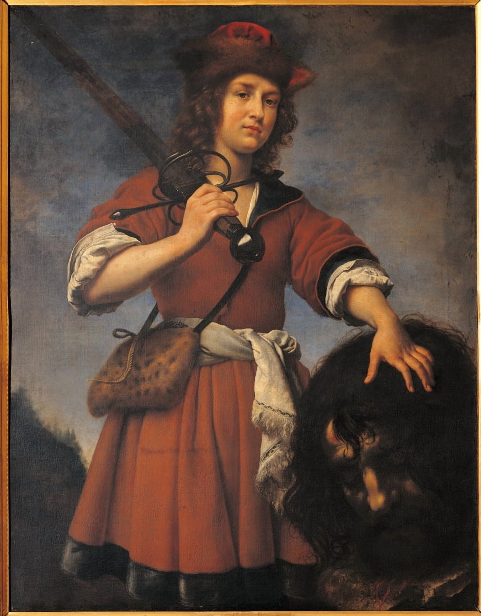 David With The Head Of Goliath Canvas Art - (18 x 24)