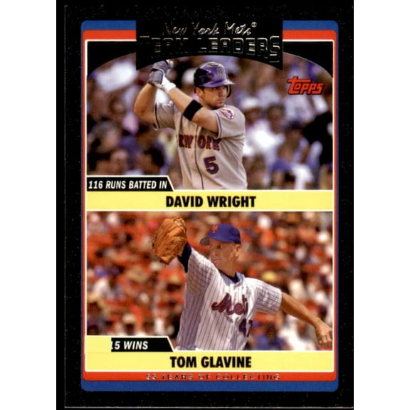 David Wright/Tom Glavine Card 2006 Topps Update Black #UH291