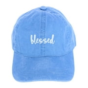 David & Young  Blessed Embroidered Denim Baseball Cap Hat (Women)