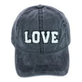 thumbnail image 1 of David & Young  Chenille Love Lettered Baseball Cap Hat (Women), 1 of 3