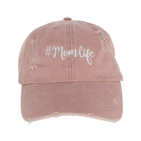 David & Young  Distressed Mom Life Embroidered Baseball Cap (Women)