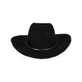 thumbnail image 1 of David & Young  Faux Suede Fedora Hat with Gold Hatband (Women), 1 of 4