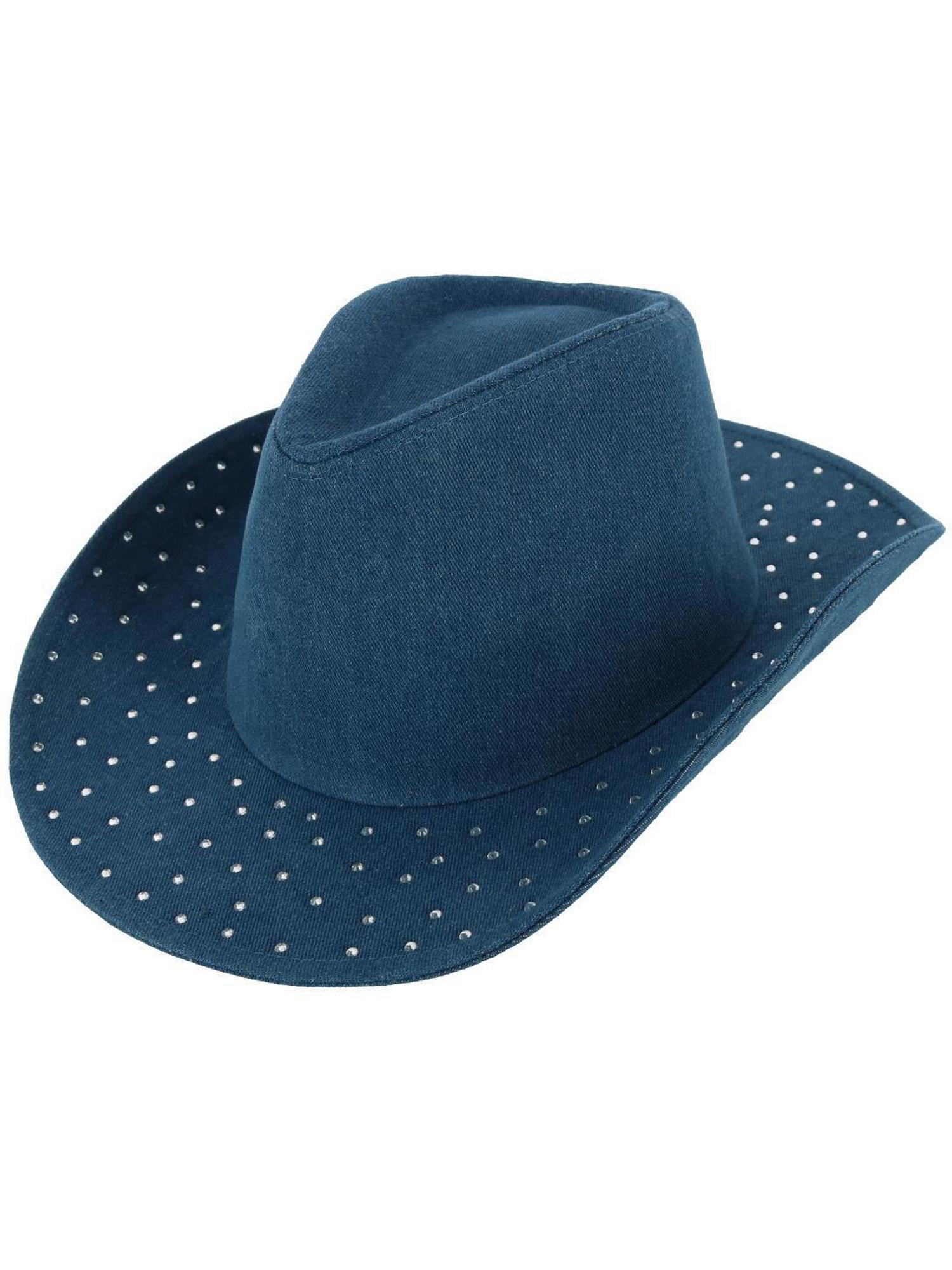 David & Young Glitter Embellished Denim Cowboy Hat (Women  display picture 1