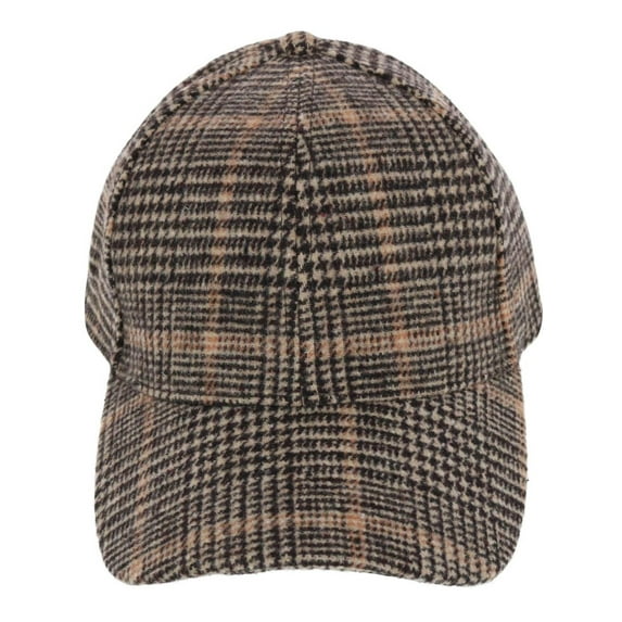 David & Young Menswear Houndstooth Plaid Baseball Cap (Women)