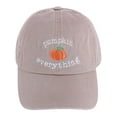 thumbnail image 1 of David & Young  Pumpkin Everything Stone Washed Baseball Cap (Women), 1 of 5
