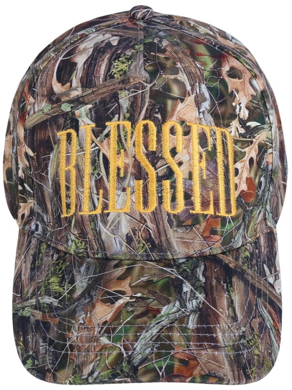 David & Young Unisex Blessed Embroidered Camo Baseball Hat