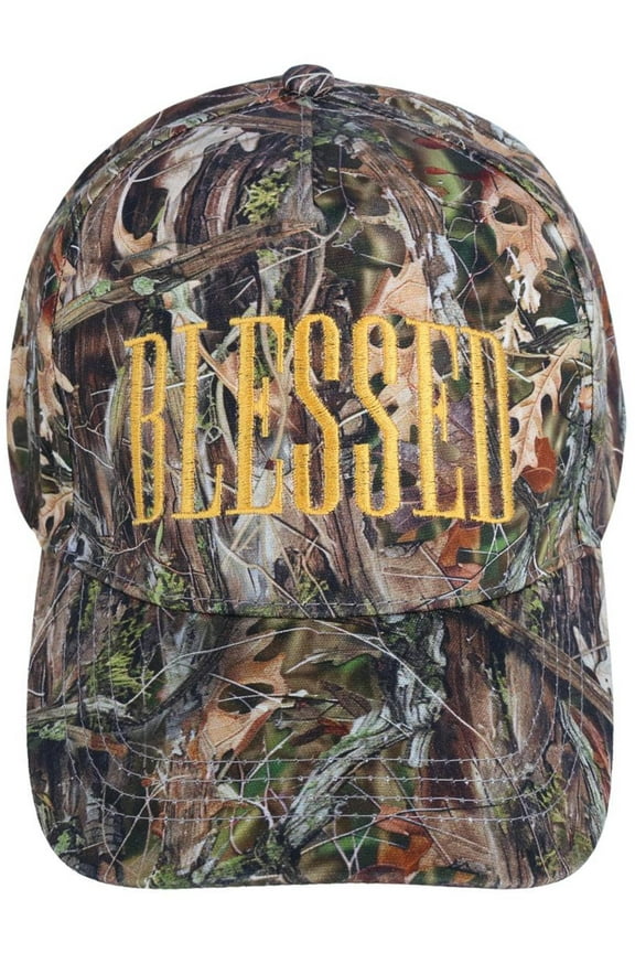 David & Young Unisex Blessed Embroidered Camo Baseball Hat