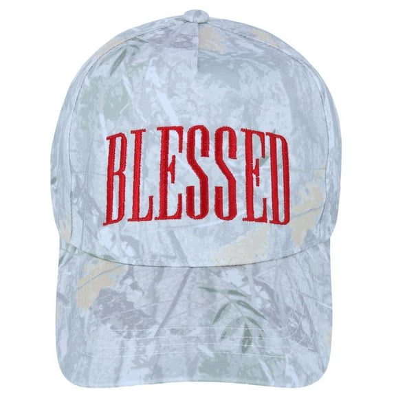 David & Young Unisex Blessed Embroidered Camo Baseball Hat
