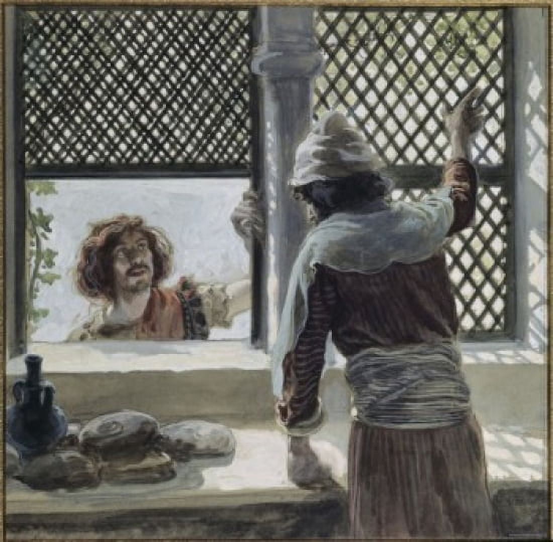 David and Ahimelech James Tissot (1836-1902 French) Jewish Museum New York USA Canvas Art - James Tissot (18 x 24)