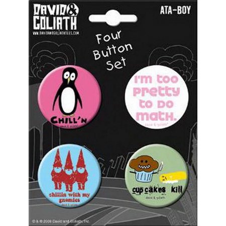 David and Goliath Chillin Button Set 81192BT4