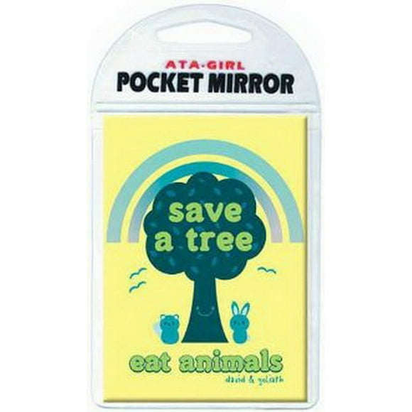 David and Goliath Save Tree Eat Animals Pocket Mirror 50660