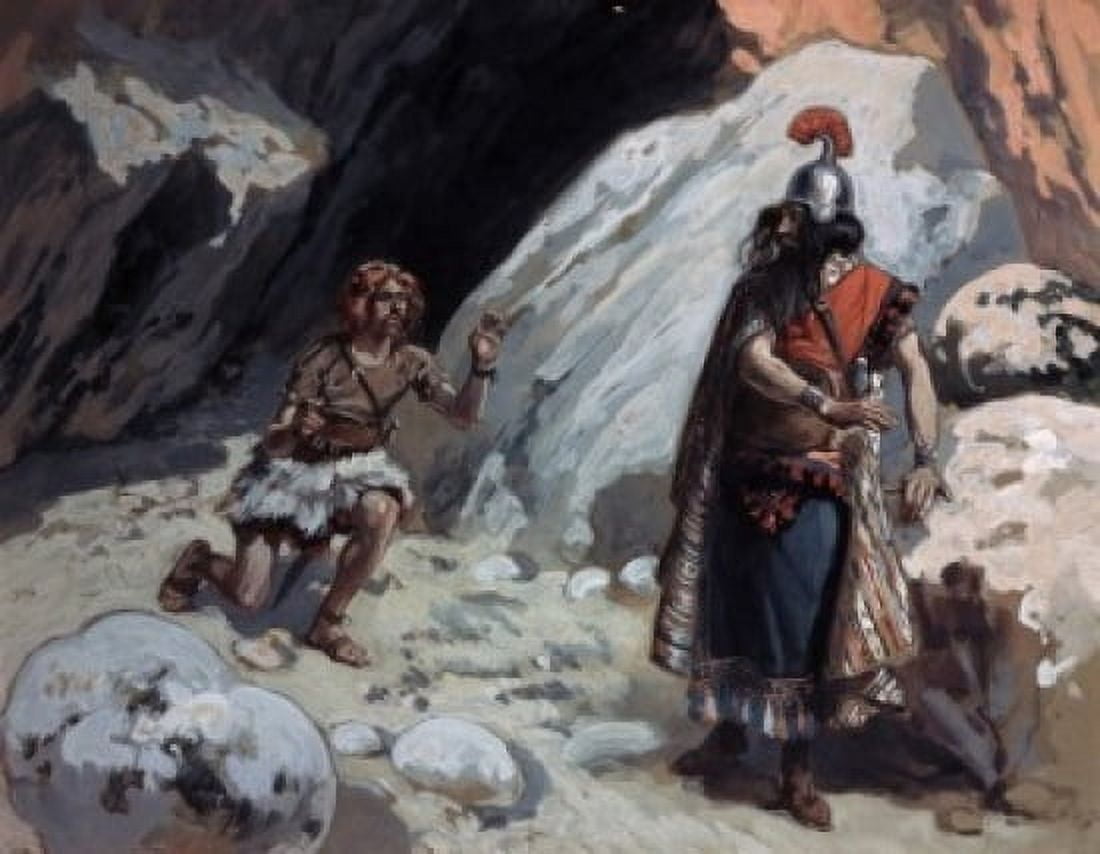 David and Saul in the Cave James Tissot (1836-1902French) Jewish Museum New York Canvas Art - James Tissot (24 x 36)