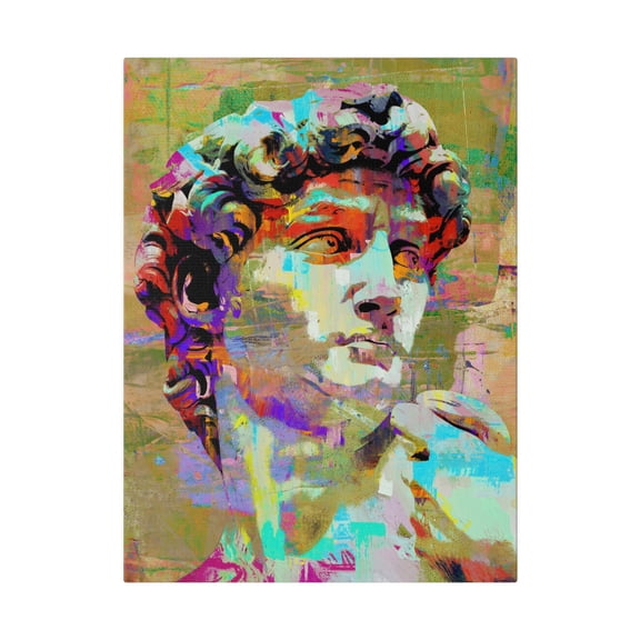 David (gold) Canvas Wall Art - Pop Art by Stephen Chambers