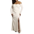 thumbnail image 1 of David’s Bridal, The Edit by DB Studio Women's Twist Bodice Long Sleeve Wedding Dress, Full Length, Crepe, 1 of 6