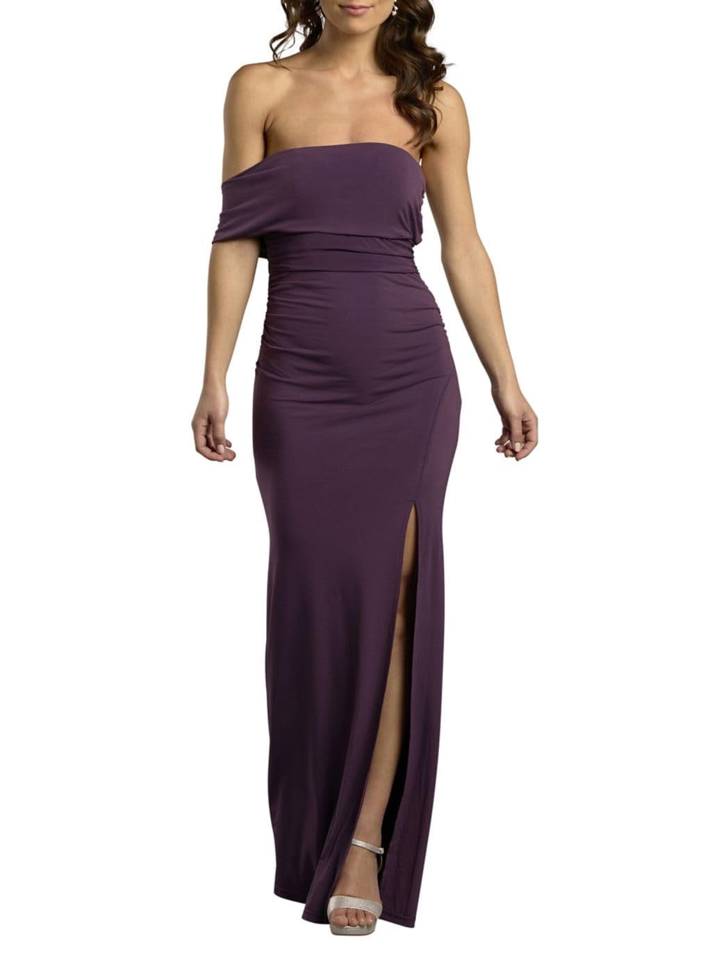 david bridal purple dress David's Bridal One-Shoulder Wisteria Purple Bridesmaid Dresses