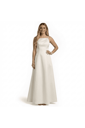 double strap georgette bridesmaid wrap dress Lorelai Two Tone Sleeveless Wrap Dress in Chambray | Color - Dark Wash / 18X main image 0